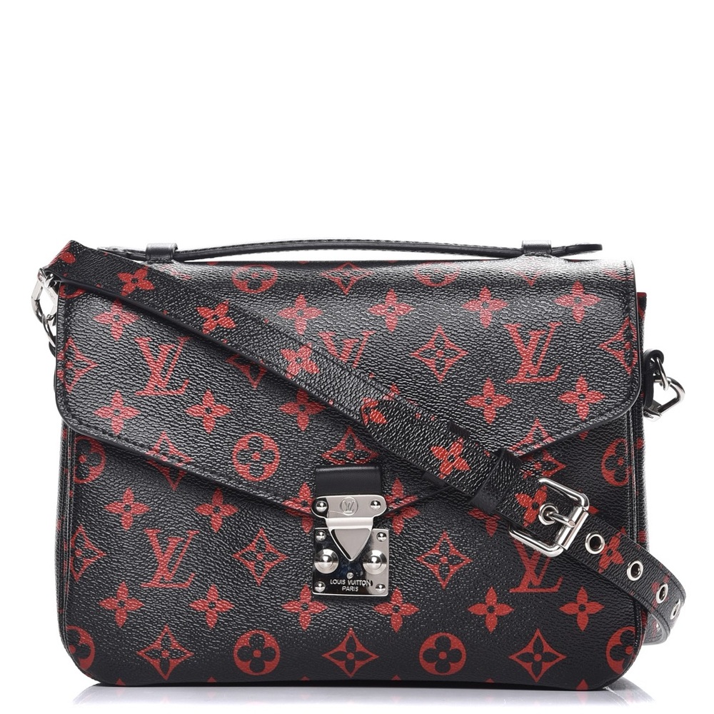 LOUIS VUITTON POCHETTE METIS infrarouge red and black monogram M41462